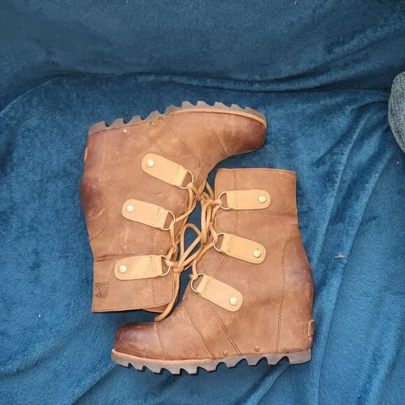 ✨ SOREL “Joan of Arctic Wedge” Waterproof Leather Boots – Women’s Size 7 (NWOT) - Picture 5 of 16
